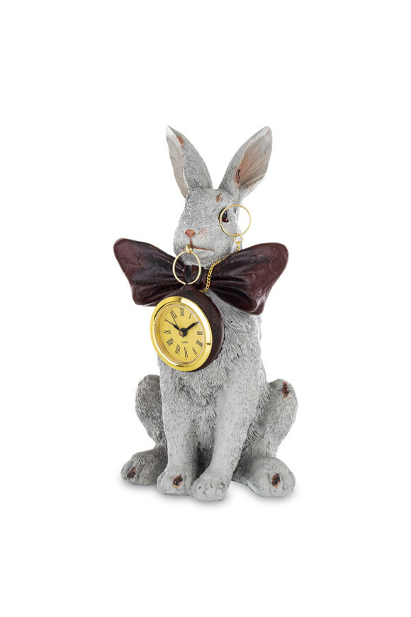 Alicja w Krainie Czarów, figurka królik z zegarkiem, wym.24x12.5x12.5cm