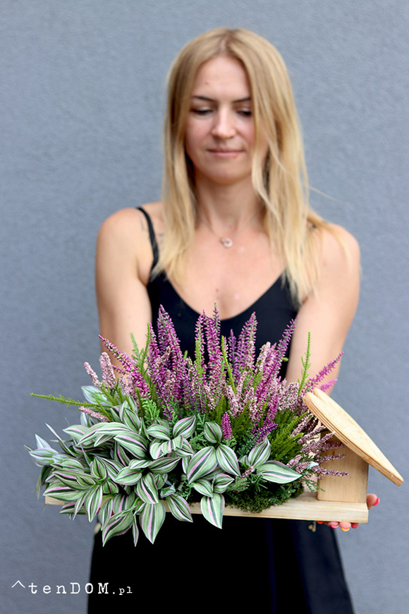 Wrzosowe Memento, kompozycja nagrobna z sercem