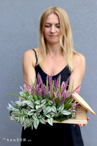 Wrzosowe Memento, kompozycja nagrobna z sercem