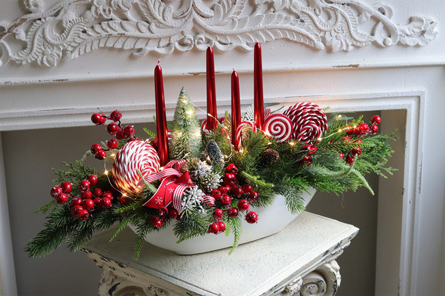 Lollypop Laos, adwentowy stroik świąteczny