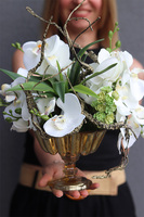 Dekoria Orchideana, kompozycja z orchideą w pucharze