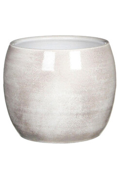 Lester, okrągła osłonka donica, szara C, wym.18x20cm