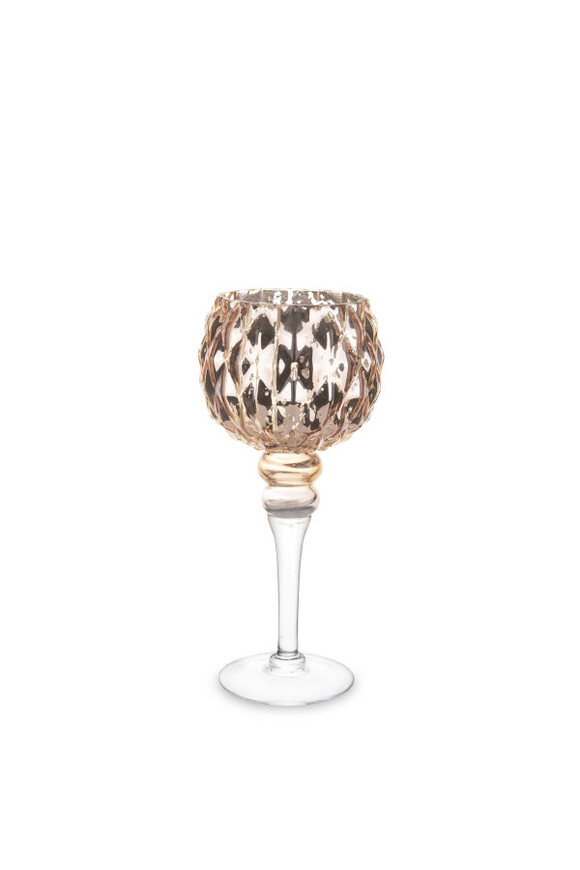 Wine Glass Gold elegancki świecznik kielich