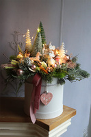 Childhood Big Pink 2, flowerbox świąteczny LED