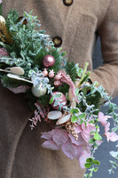 Pink Pastel Christmas, girlanda bożonarodzeniowa	