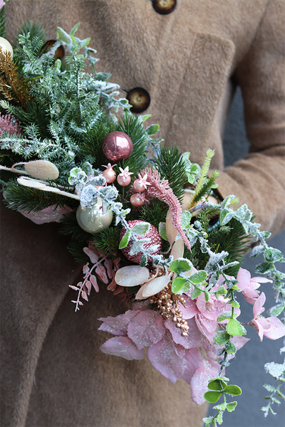 Pink Pastel Christmas, girlanda bożonarodzeniowa	