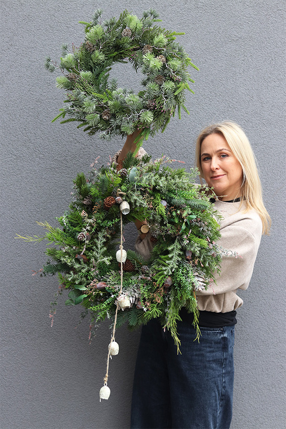 Como Winter, zimowy wianek zielony