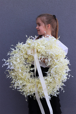 Chmurka Boho, wianek na drzwi, śr.56cm