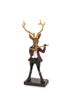 Reindeer Orchestra B, figurka świąteczna renifer, wys.22.5cm