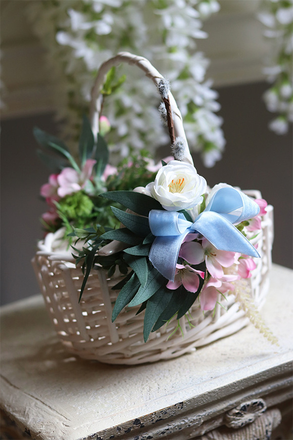 dekorowany koszyczek wielkanocny, Słodycz, wys.26cm