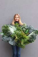 Sopot Cocktail Bar, ścianka jednostronna ze sztucznych roślin