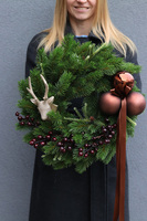 Czekoladowe Święta, elegancki świąteczny wianek