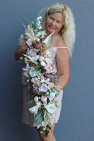 Boho Sofia Longia, kompozycja kwiatowa na długi stół