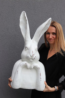 Myśliciel XXL Vintage, duży zajączek wielkanocny figurka