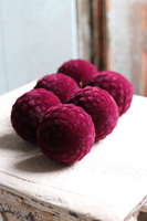 Królewskie Welurowe, bombki choinkowe, bordo, śr.6cm, kpl.6szt