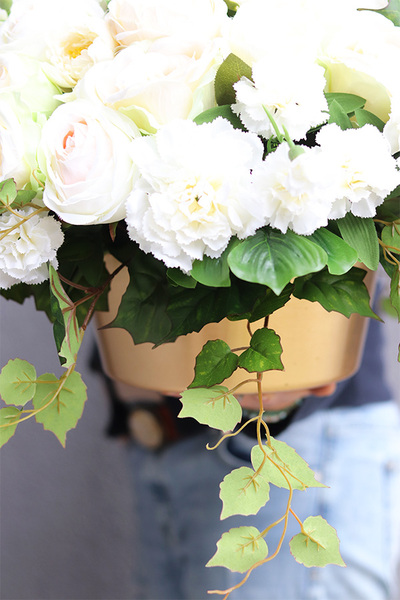 bogata kompozycja kwiatowa, Celestina, wym.35x60cm