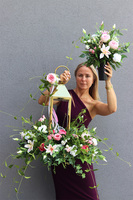 Angelo Pink Subtelina, bukiet nagrobny we wkładzie