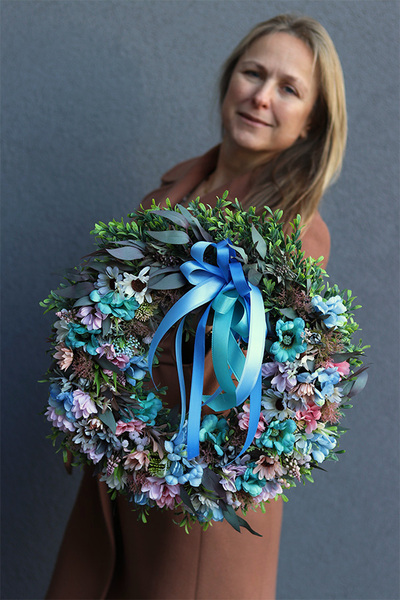 dekoracyjny wianek Margerytki New