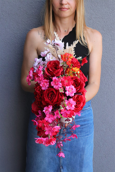 Laguel Amore Orange, dekoracja kwiatowa w naczyniu