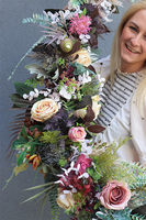 Boho Sahara, stylowa girlanda ze sztucznych kwiatów, dł.210cm