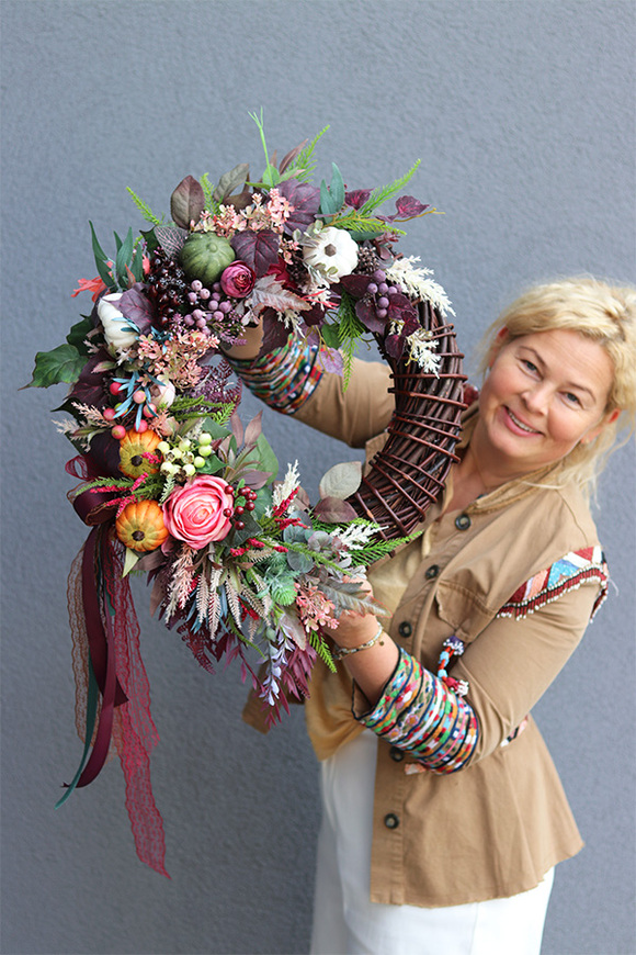 Jesienna Historia, asymetryczny wianek jesienny