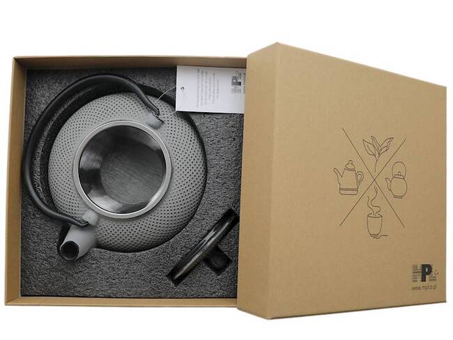 Awaji, żeliwny imbryk do herbaty, szary, poj.1.5l