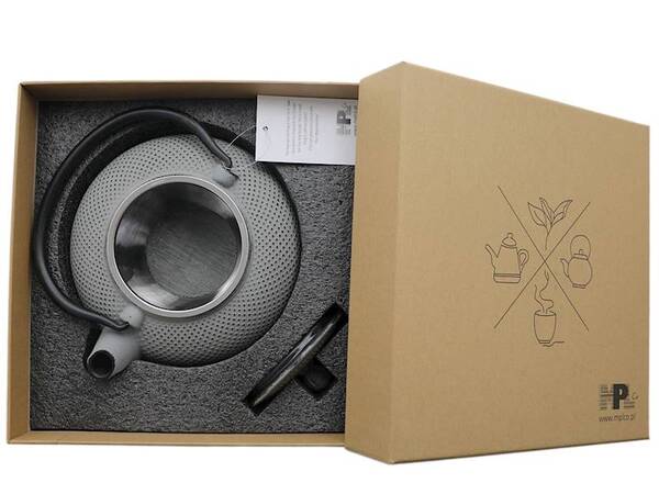 Awaji, żeliwny imbryk do herbaty, szary, poj.1.5l