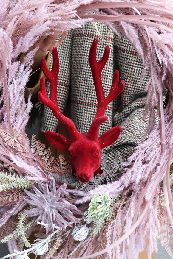 świąteczny wianek Premium Time Bordo Ren