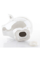 Princess White, świnka skarbonka w koronie, biała