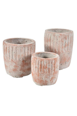 ceramiczna osłonka / donica prążki Toledo A, wym.17x17x21cm