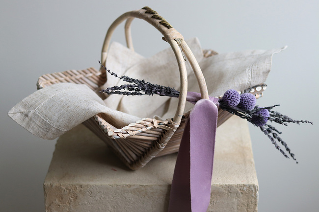 Lawendia, dekorowany koszyczek wielkanocny, wys.20cm