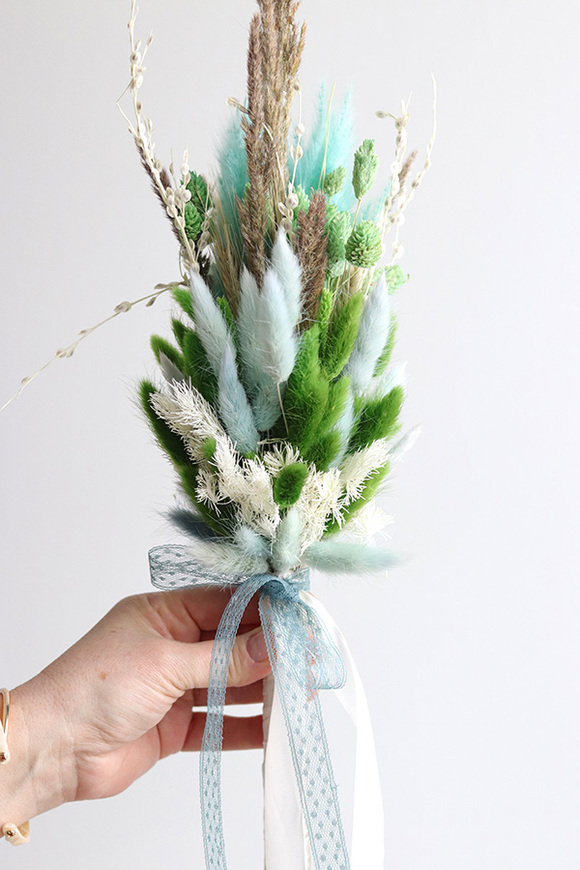 Tradycja z Klasą, komplet dekoracji wielkanocnych. koszyczek & palemka, wys.30/60cm 