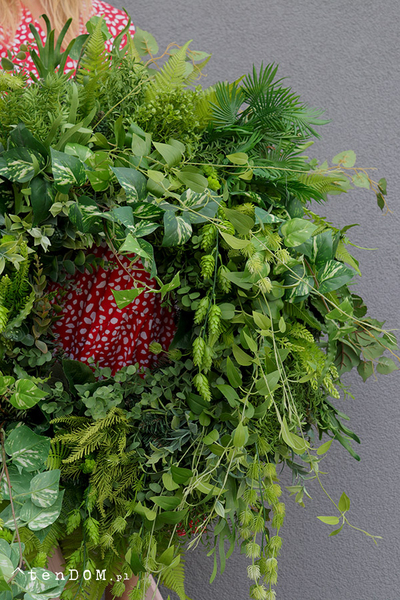 Zielonka, duży sufitowy wianek	