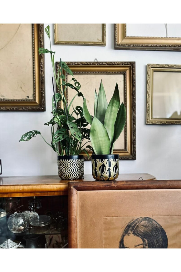 Vintage Gold A, osłonka ceramiczna doniczka