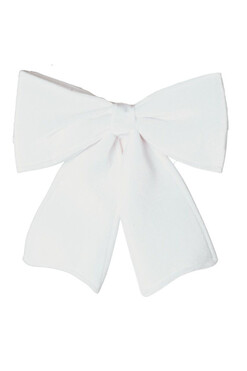 Velurri White, aksamitna kokarda pluszowa zawieszka, wym.25x30cm