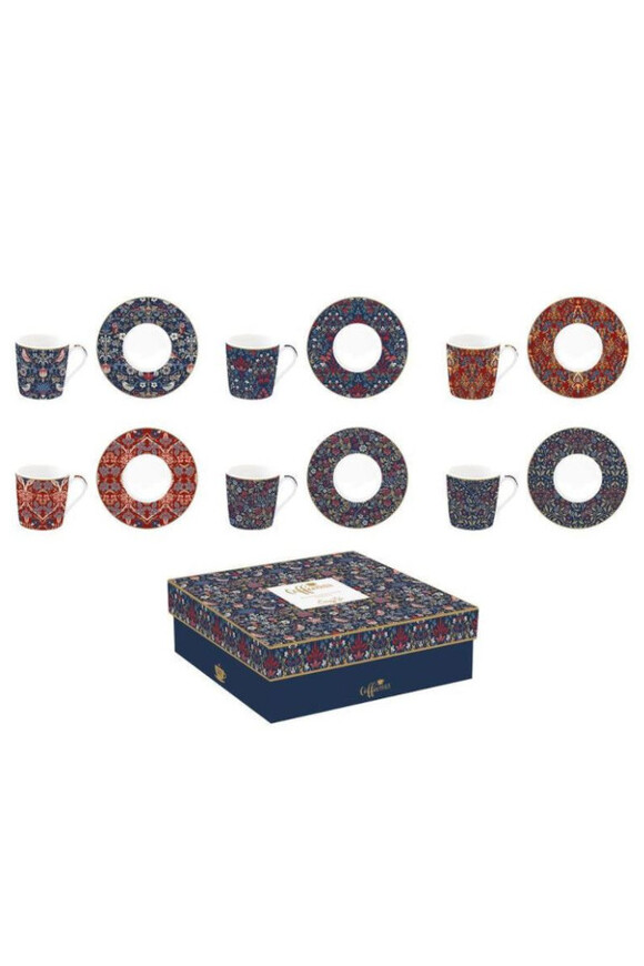 Morris, komplet filiżanek do espresso dla 6 osób, 12 elementów