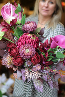 Bordo Cherry, bukiet nagrobny we wkładzie