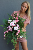 Anielska Róża, bukiet nagrobny we wkładzie