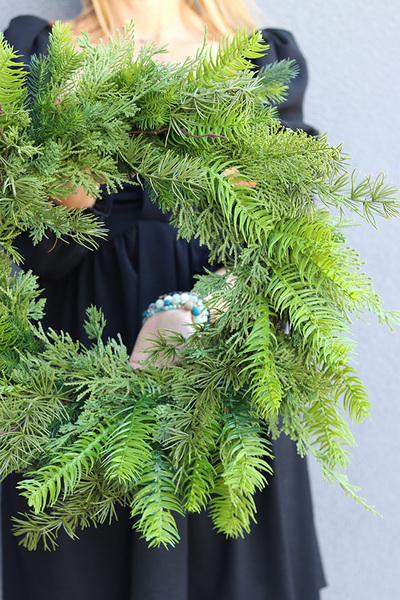  Iglak B, wysokiej jakości sztuczny wianek na drzwi, śr.50cm