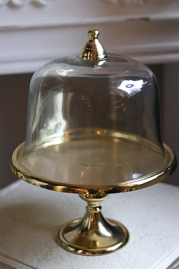 patera na nodze z kloszem, Lux Villa Gold Glamour