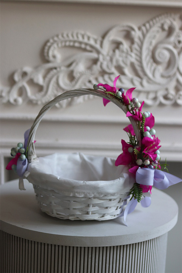 Pink Greece, dekorowany koszyczek wielkanocny