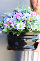 Letnie Kwiaty, kompozycja nagrobna w misie