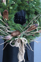 Design Simple, nowoczesny wianek z szyszkami, śr.48cm