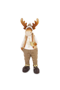 Scandi Blues, świąteczna figurka renifer C, wys.33cm