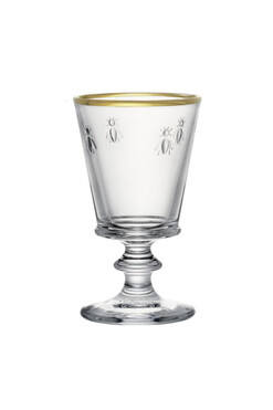 Pszczoła La Rochere, kieliszki ze złotą krawędzią, kpl.4szt, poj.220ml