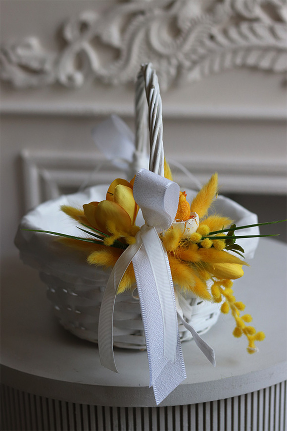 Pisklak, dekorowany koszyczek wielkanocny