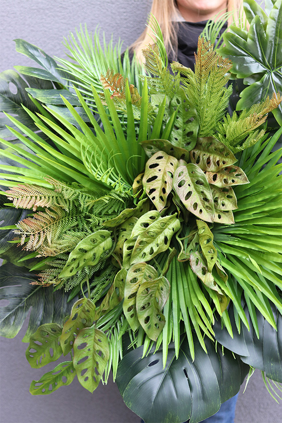 Sopot Cocktail Bar, ścianka jednostronna ze sztucznych roślin