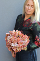 Autumn Hydrangea A, sztuczna hortensja, bukiet 3szt. wym.68cm