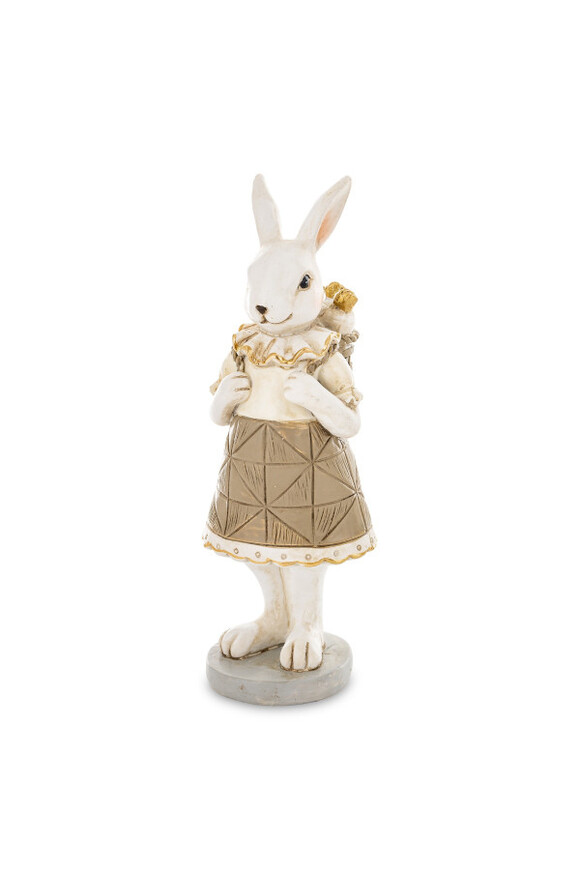 Bunny Cottage Beige, figurka wielkanocna zajączek