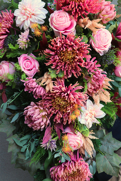 Astry Pink, komplet dekoracji nagrobnych